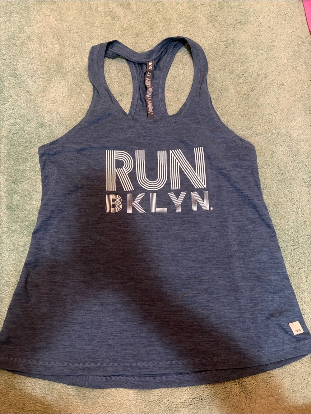 RUN BKLYN Women's Blue Racerback Tank Vuori